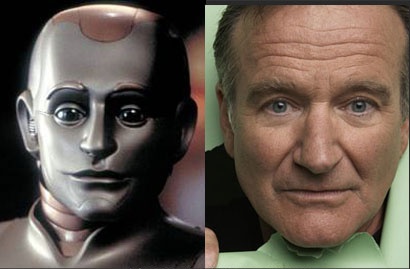 Похожие на знаменитостей люди, предметы и персонажи: Робот и Робин Уильямс